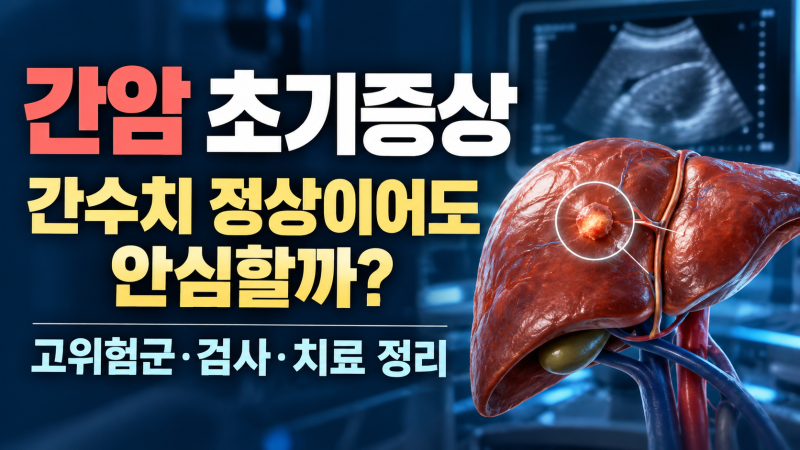 간암 초기증상, 간수치 정상이어도 안심할까? 고위험군·검사·치료 정리