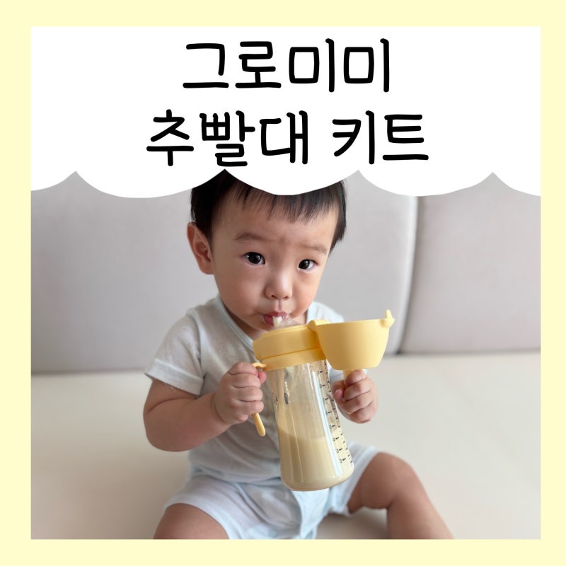 아기 빨대컵 사용시기 돌아기 그로미미 추빨대키트로 시작하기 ♪