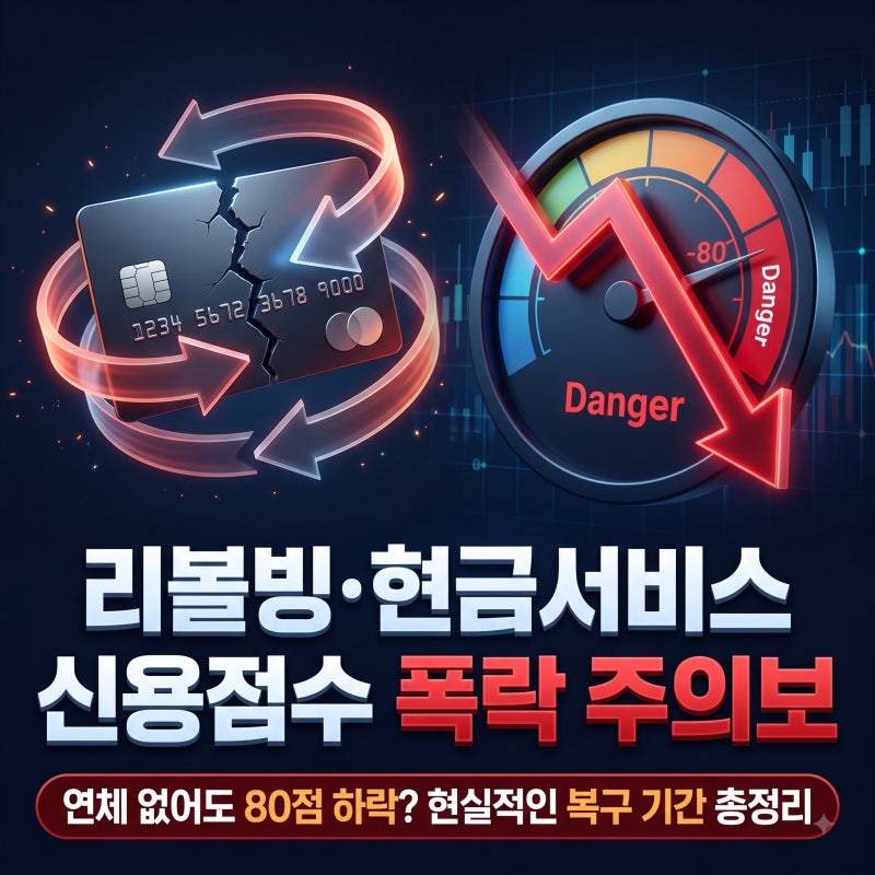 리볼빙과 현금서비스가 신용점수에 미치는 영향과 복구 기간 총정리