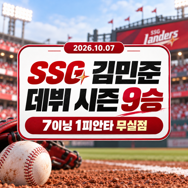 SSG 김민준 데뷔 시즌 9승｜7이닝 1피안타 무실점으로 마무리