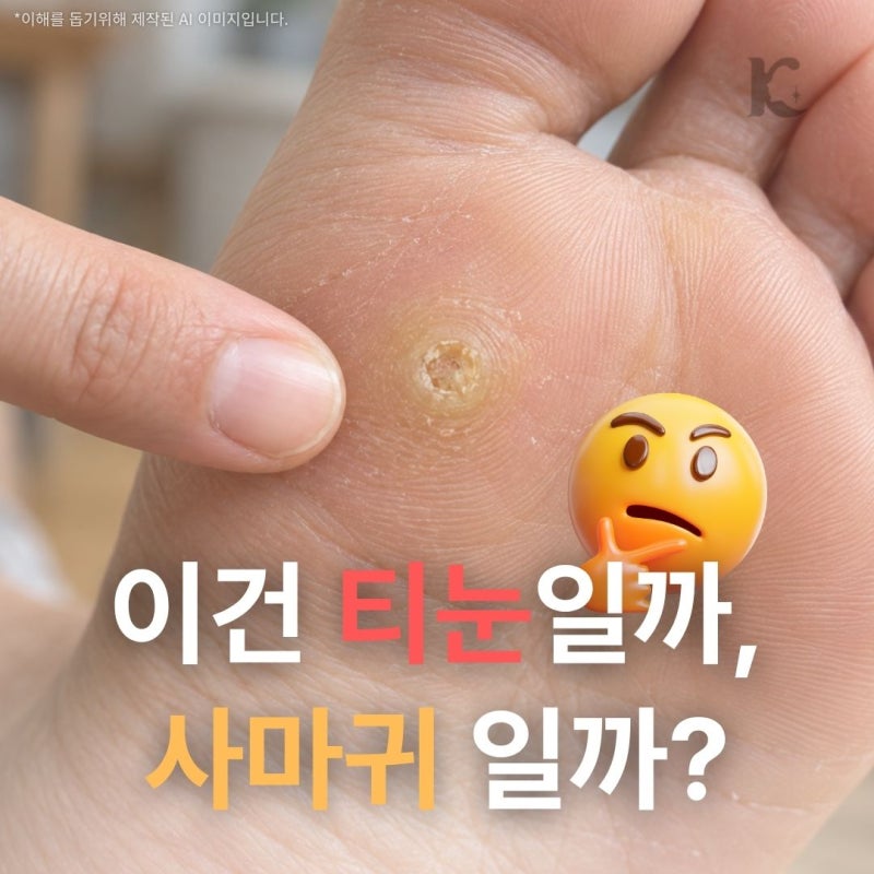 티눈 사마귀 구분 체크포인트 차이점 확인 후 치료하고 관리하세요