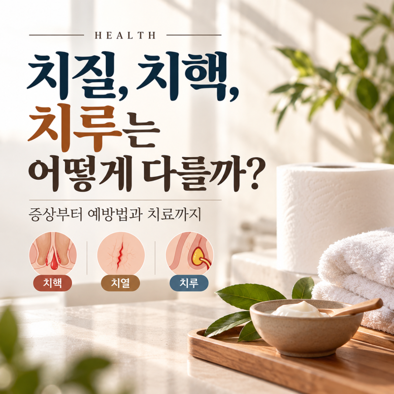치질, 치핵, 치루는 어떻게 다를까? 차이점 증상부터 예방법과 치료까지
