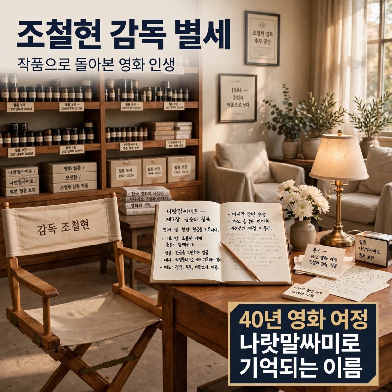 조철현 감독, 암투병 끝 별세… 40년 영화 인생과 나랏말싸미
