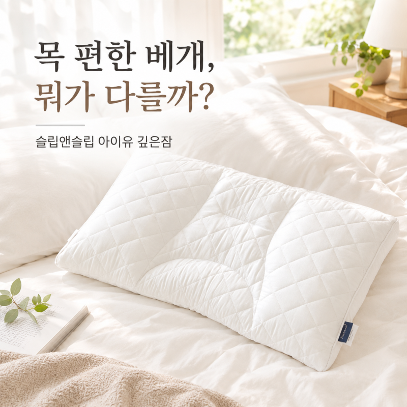 거북목 목 통증 완화! 슬립앤슬립 아이유 깊은잠 베개 2개 세트 사용 후기