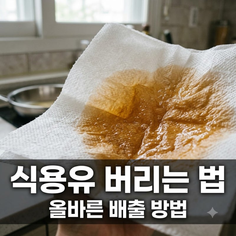 식용유 버리는 법 굳혀서 버려야 하는 이유와 올바른 배출 가이드