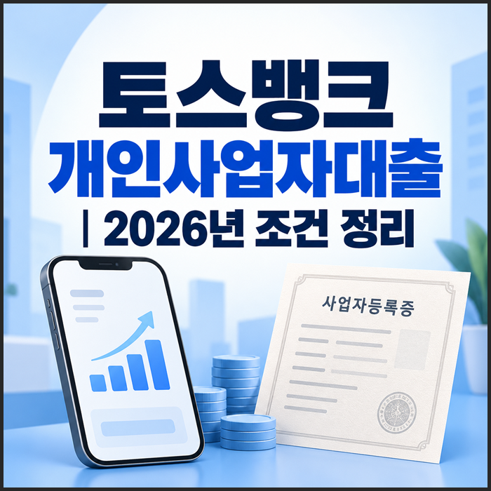 토스뱅크 개인사업자대출 조건 및 2026 금리