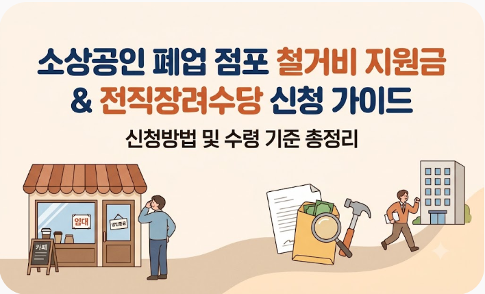 소상공인 폐업 점포 철거비 지원금 신청방법 및 전직장려수당 수령 기준 총정리