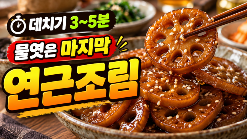연근조림 만드는 법, 물엿은 언제 넣어야 아삭할까?