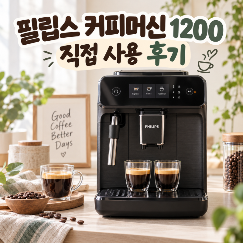 필립스 커피머신 1200 EP1220/19 비교, 전자동 커피머신으로 써보니 달랐던 점
