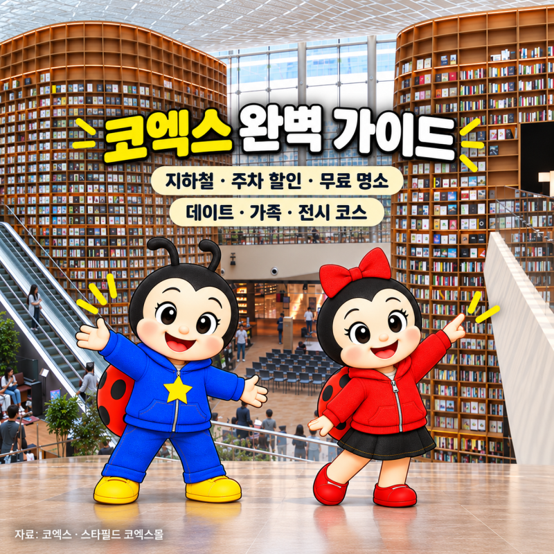 코엑스 완벽 가이드｜지하철·주차요금 할인·별마당도서관·인기 추천 코스