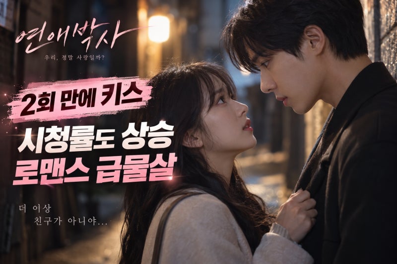 김소현♥추영우 ‘연애박사’ 2회 키스 엔딩…시청률 2.4%로 로맨스 급물살