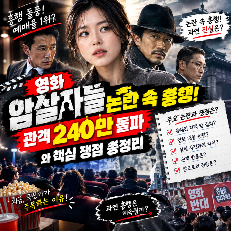영화 암살자들 논란 속 흥행, 관객 240만 돌파와 핵심 쟁점 총정리