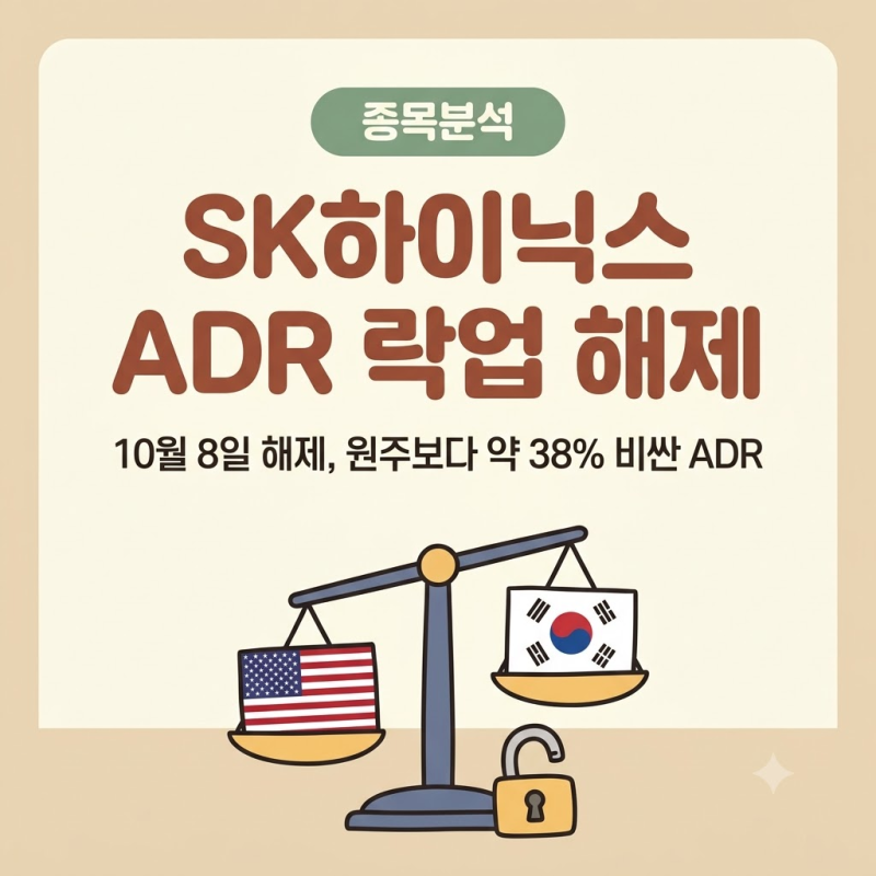 SK하이닉스 ADR 락업 해제, 38% 프리미엄 매물 부담 점검