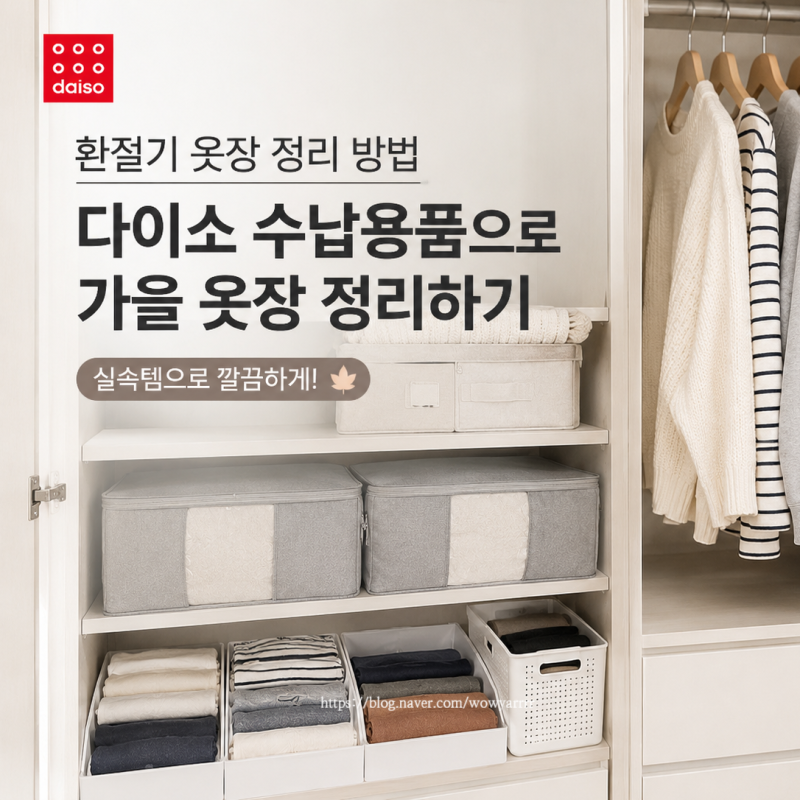 환절기 옷장 정리 방법｜다이소 수납용품으로 가을 옷장 정리하기