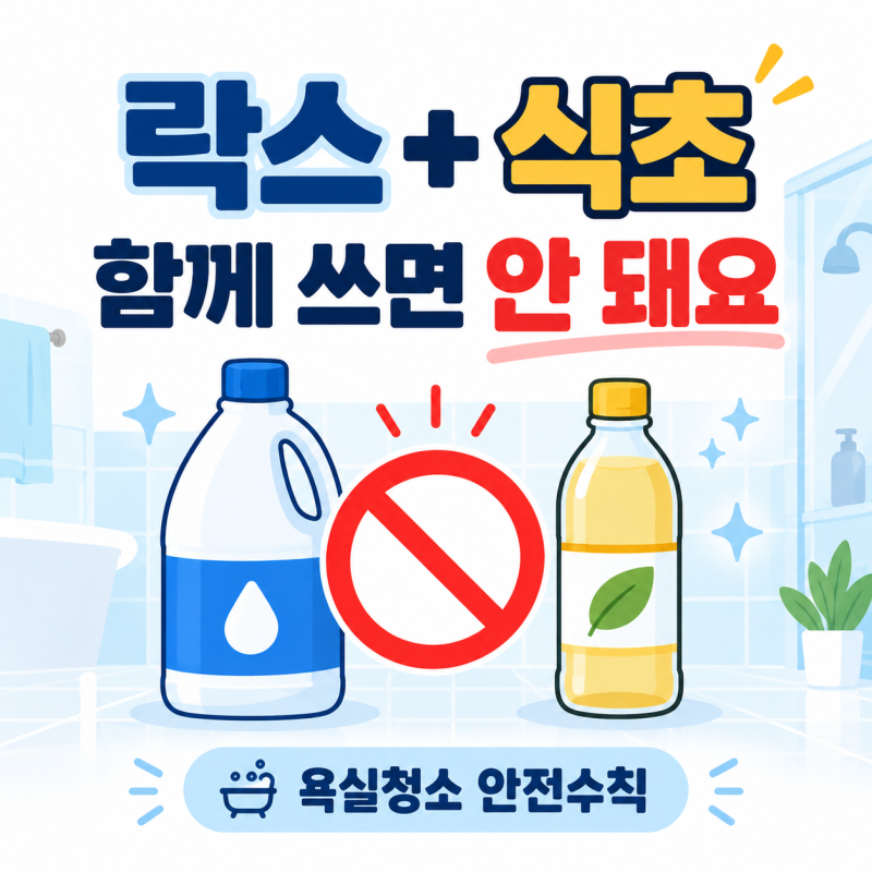 락스에 식초 섞으면 위험할까? 욕실청소 전 꼭 알아야 할 안전수칙 5가지