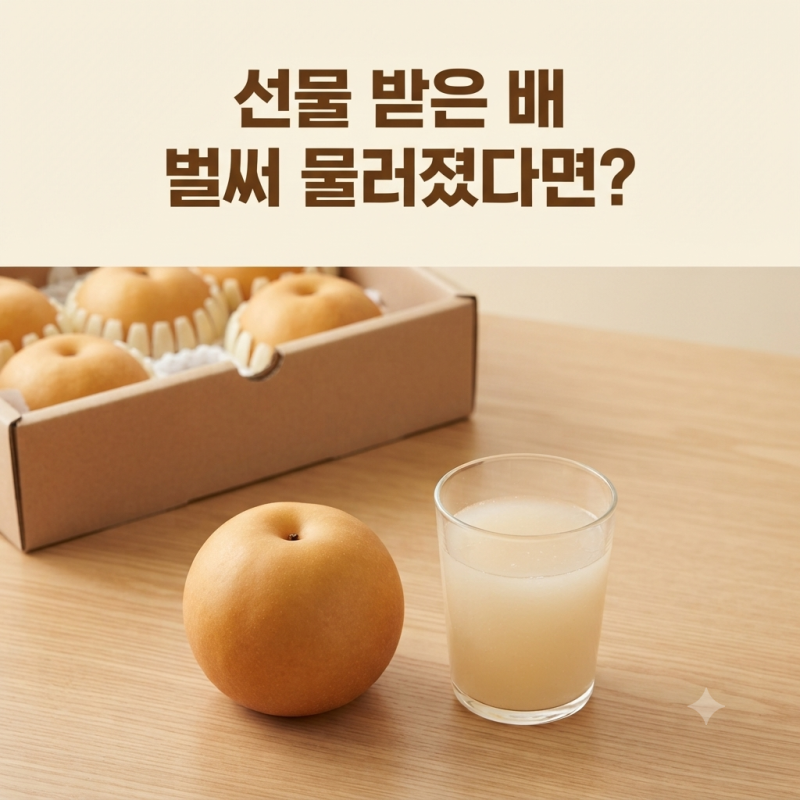선물 받은 배가 벌써 물러졌다면? 갈아서 이렇게 먹어보세요