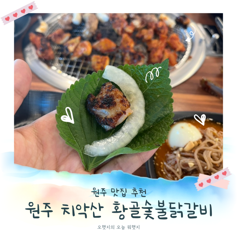 원주 맛집 추천 원주 치악산 황골숯불닭갈비 막국수도 취향저격
