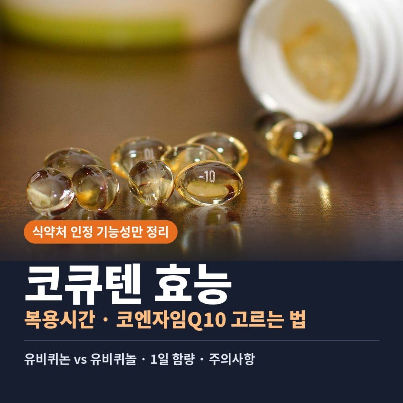 코큐텐 효능.복용시간 | 코엔자임 Q10 고르는 법과 뉴트원 코큐텐 추천