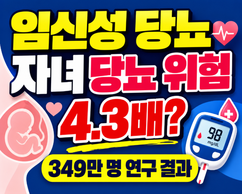 임신성 당뇨 겪었다면 아이도 위험할까? 자녀 당뇨병 위험 최대 4.3배, 349만 명 연구 결과