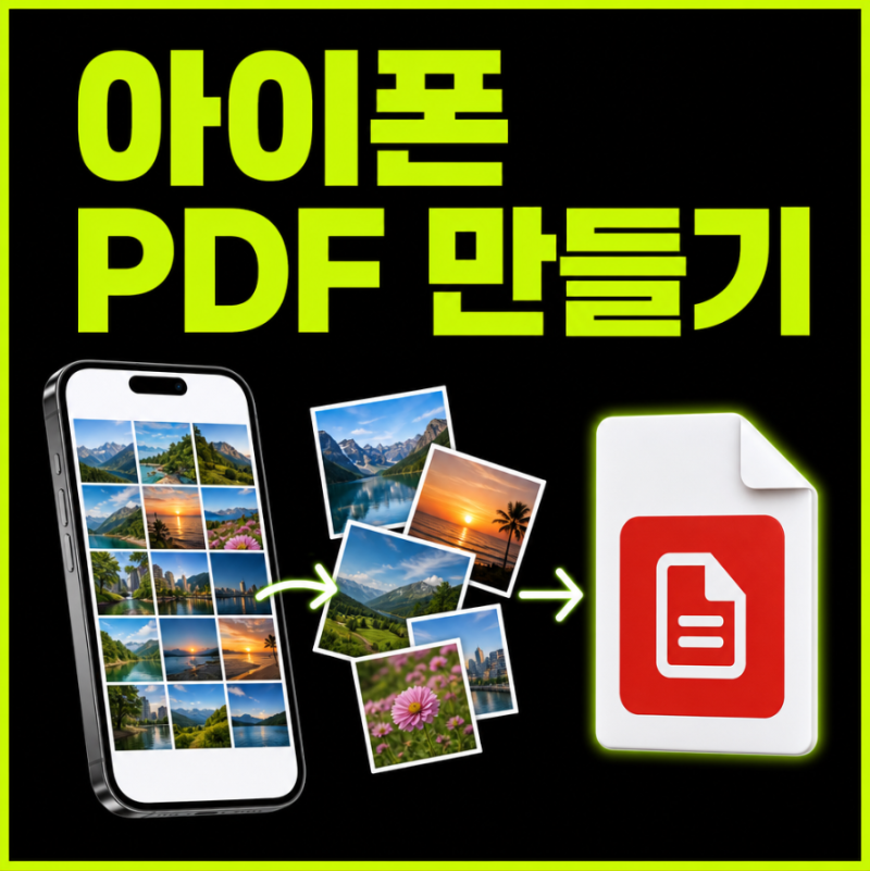 아이폰 사진 PDF 변환: 미리보기 앱으로 사진 한 장 저장, 여러 파일은 삽입