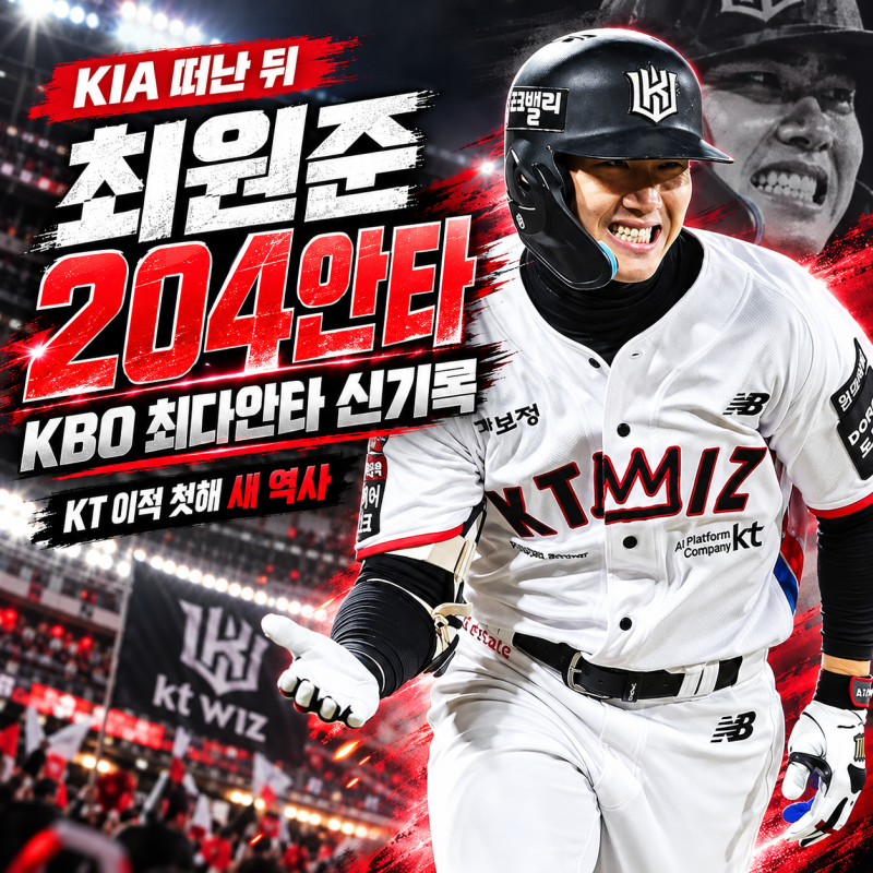 ⚾ KIA가 불펜 위해 내보낸 최원준, 1년 뒤 KT에서 204안타…KBO 최다안타 새 역사