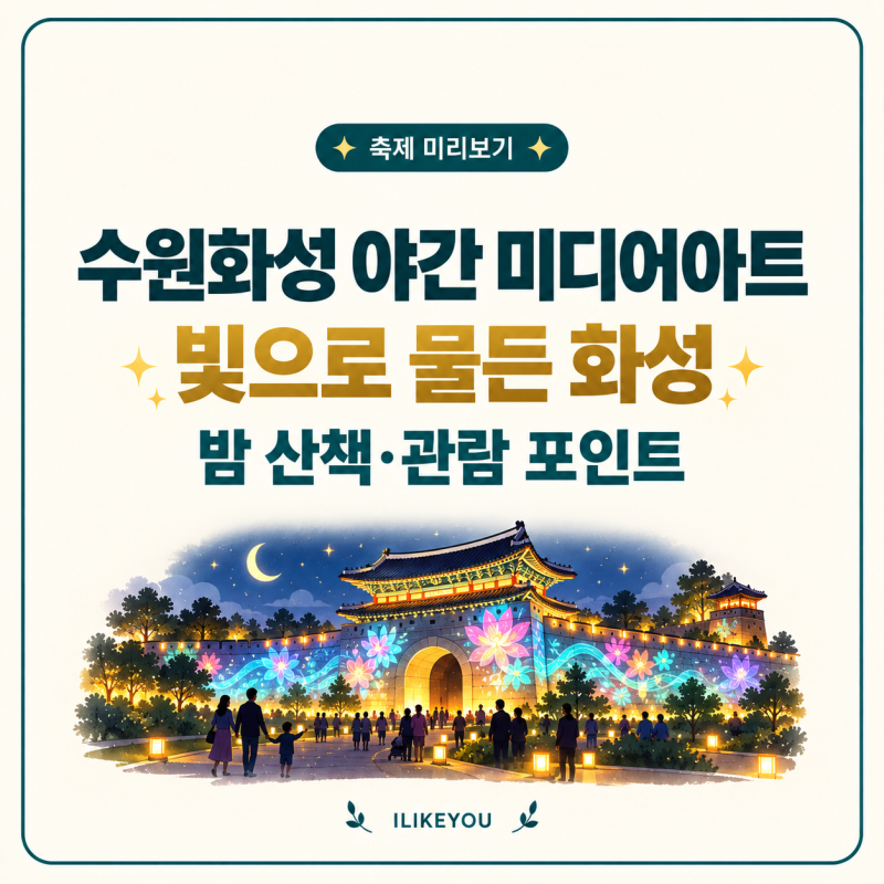 2026 수원화성 미디어아트 입장료·예매·주차 무료관람 화서문 관람석·교통통제