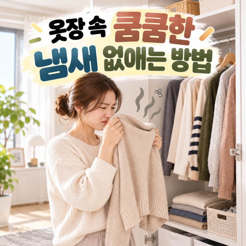 옷장 쿰쿰한 냄새 없애는 방법?