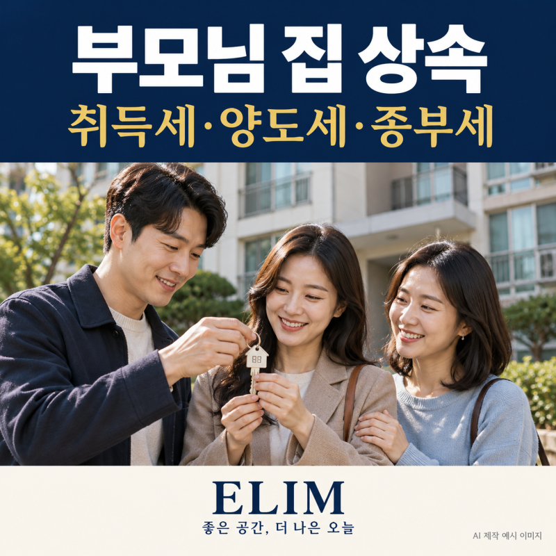 부모님 집 상속받으면 갑자기 2주택?｜취득세·양도세·종부세 어떻게 달라질까