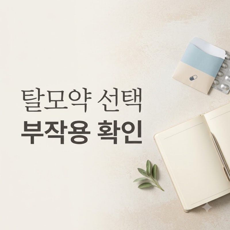 먹는 탈모약 종류와 부작용, 나에게 맞는 선택 기준