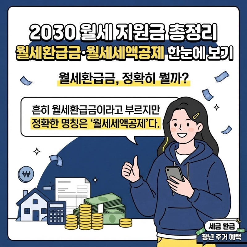 월세환급금 총정리｜월세세액공제 최대 170만원 받는 조건과 신청방법