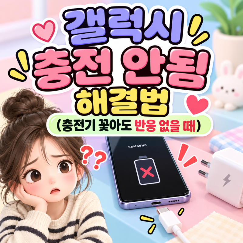 ❤️ 갤럭시 충전 안됨 해결법 (충전기 꽂아도 반응 없을 때 꼭 확인하세요!)