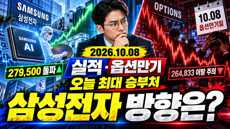 2026년 10월 8일 삼성전자 주가 분석｜268,500원 지킬까? 실적·옵션만기 오늘 최대 승부처