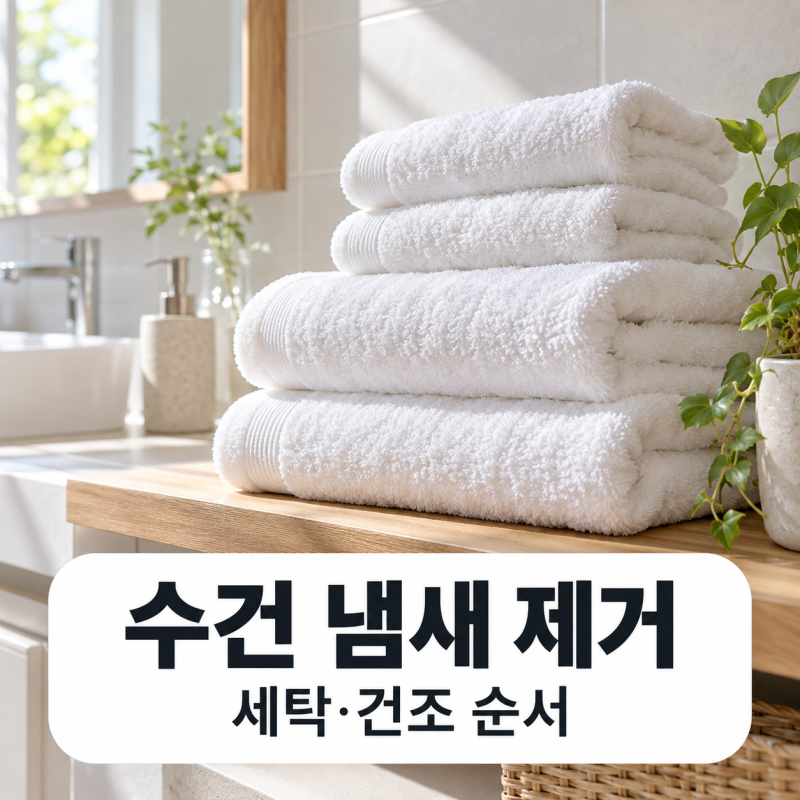 수건 냄새 제거, 건조기로도 안 빠지는 쉰내 원인과 삶음 코스·과탄산소다 쓰는 법