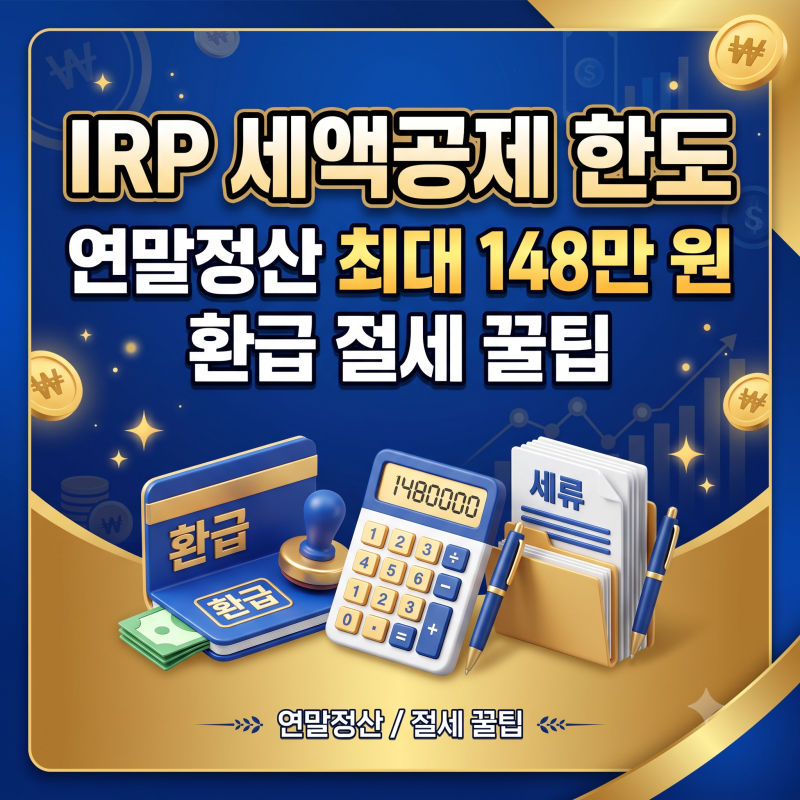 연말정산 148만 원 더 받는다? IRP 세액공제 한도 절세 꿀팁