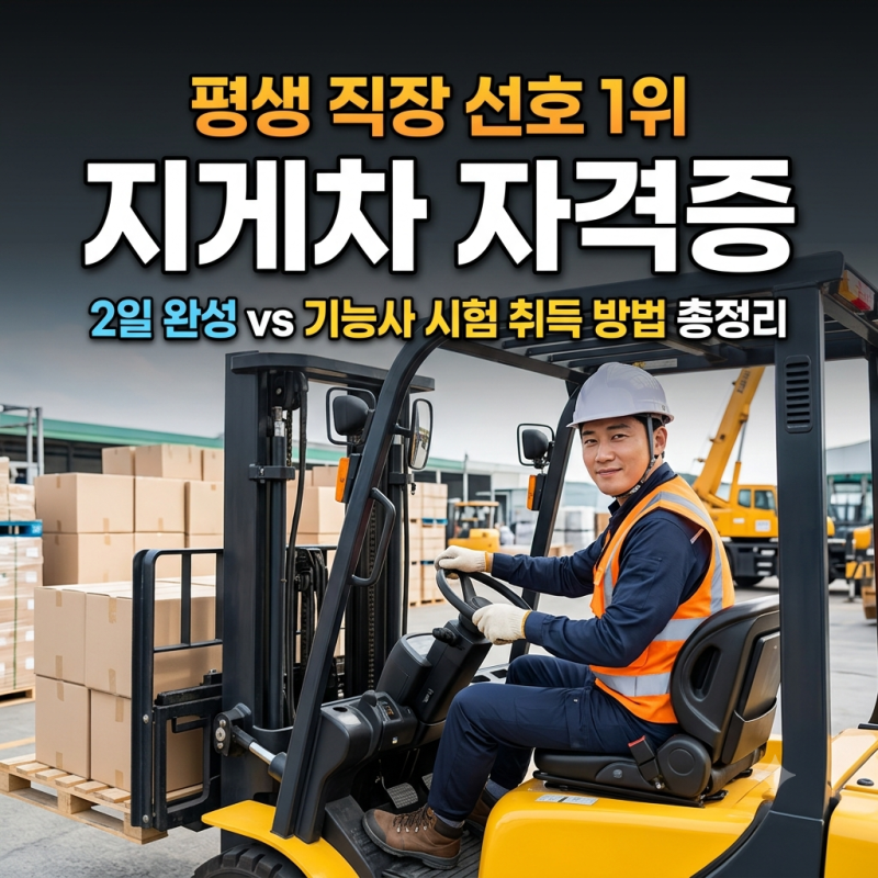 "기능사 선호도 1위" 지게차 자격증 취득 방법, 비용, 시험 준비 까지 총정리