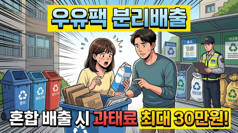 일반 폐지와 같이 버리면 과태료? 달라진 우유팩·멸균팩 분리배출 의무 기준 총정리