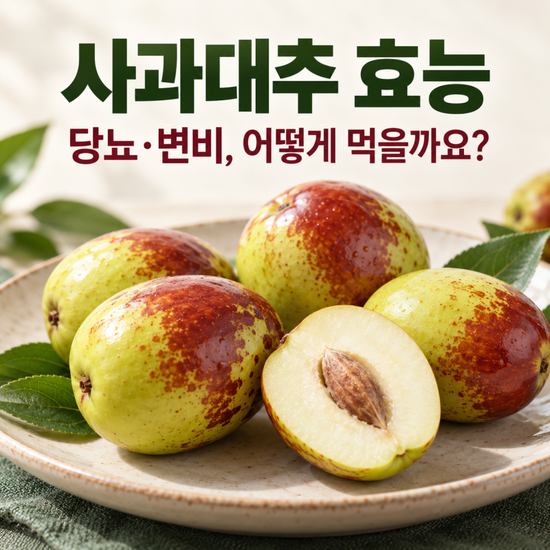 사과대추 효능, 달콤한데 당뇨·변비에는 어떨까요?