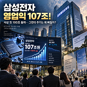 [삼성전자 영업익 107조!] 사상 첫 100조 돌파…그런데 주가는 왜 빠질까?