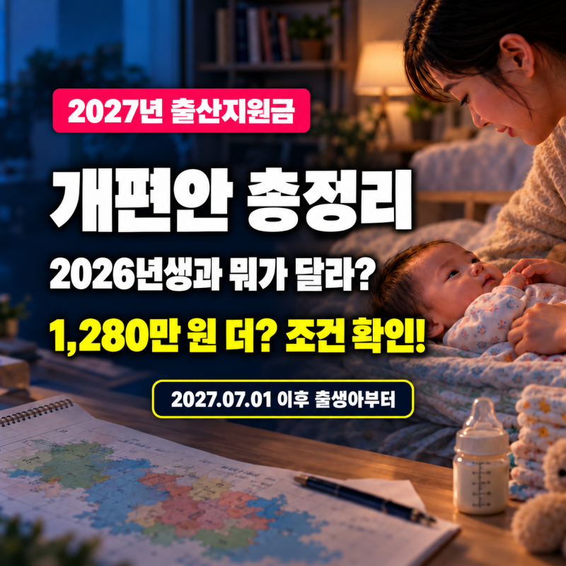2027년 출산지원금 개편 총정리｜2026년생 비교, 아이맞이지원금·아동기본수당