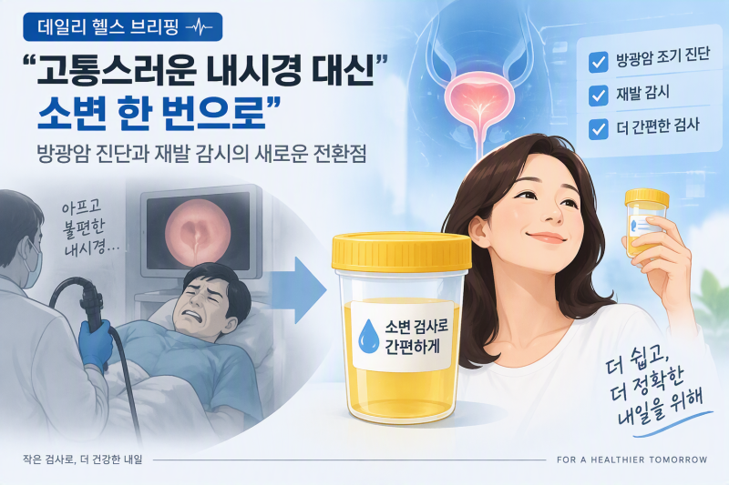 [헬스 브리핑] "고통스러운 내시경 대신 소변 한 번으로"… 방광암 진단과 재발 감시의 새로....