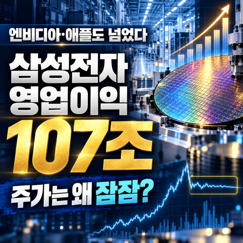 “엔비디아·애플도 넘었다” 삼성전자 영업이익 107조…주가는 왜 잠잠할까
