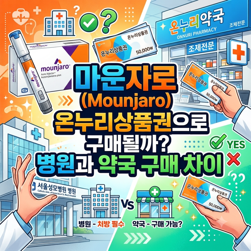 마운자로 온누리상품권 결제될까? 병원 약국 구매 차이 지류 디지털 할인율 총정리