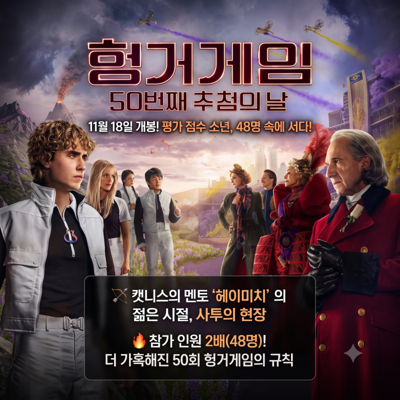 1점 받은 소년이 48명 사이에 선다 / 헝거게임 50번째 추첨의 날