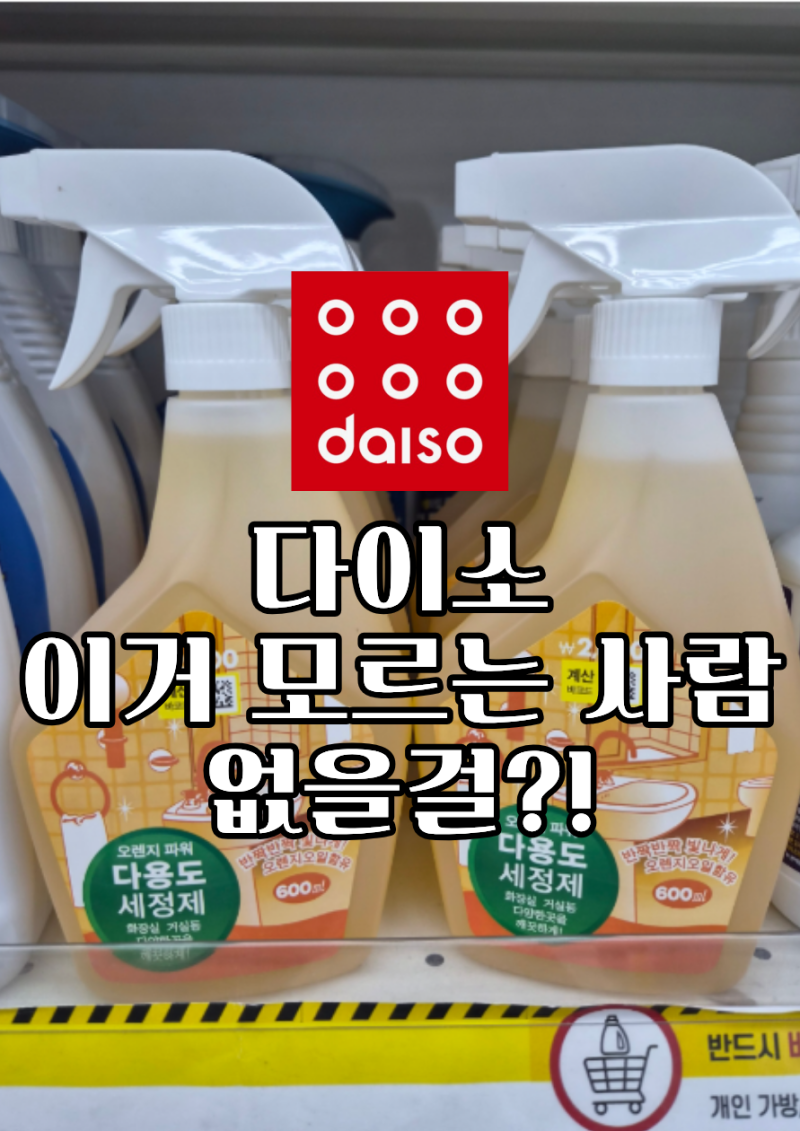 [다이소] 2,000원의 행복! 오렌지 파워 다용도 세정제 (가성비 청소 꿀템)