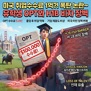 미국 취업수수료 1억?! 폭탄 논란~ 유학생 OPT와 H1B 비자 장벽