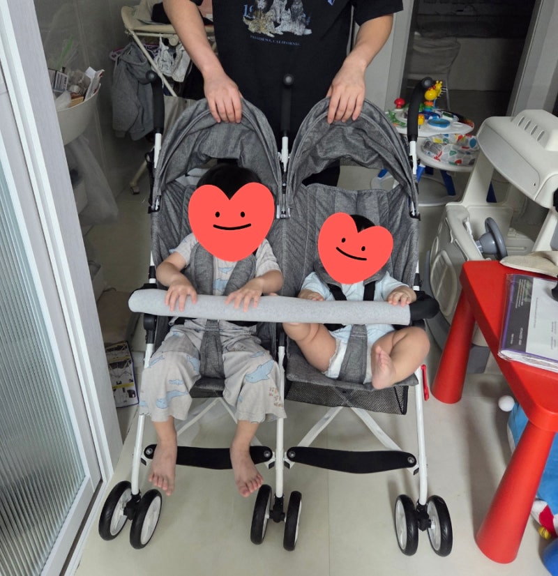 쿨키즈 T3 쌍둥이 유모차 2살터울 형제 사용 후기
