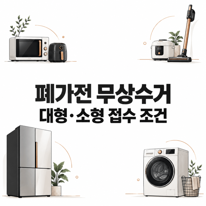 폐가전 무상수거 신청｜대형·소형 가전 접수 조건 확인