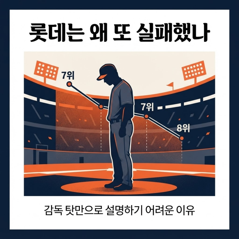 롯데 김태형 감독 가을야구 실패 이유, 감독 탓만으로 설명하기 어려운 4가지