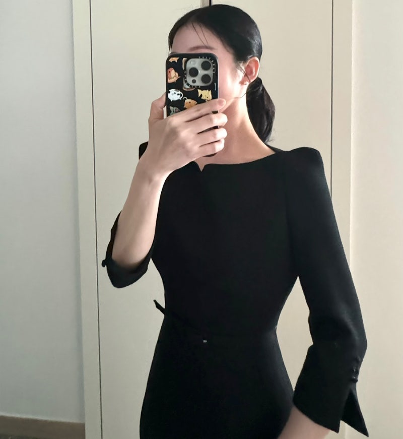 친언니 결혼식 혼주복으로 뭐 입지? 플로움 Classic Diana Dress 블랙 내 돈 내산 후기