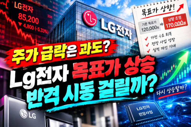 주가 급락은 과도? Lg전자 목표가 상승 반격 시동 걸릴까?
